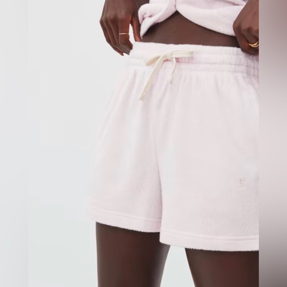 Everlane Terry Cloth Relaxed Drawstring Short Orchid M Vacation Beach Summer